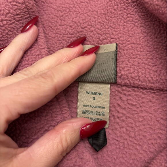 EMS Mauve Zip Up Fleece Jacket Size S - Picture 4 of 6